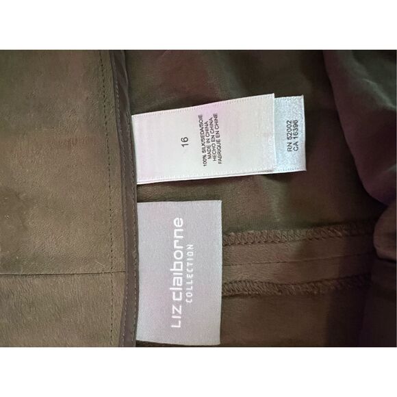 Vintage  Jones New York High Waisted Pleated silk  Pants Sz 16 - Picture 5 of 10
